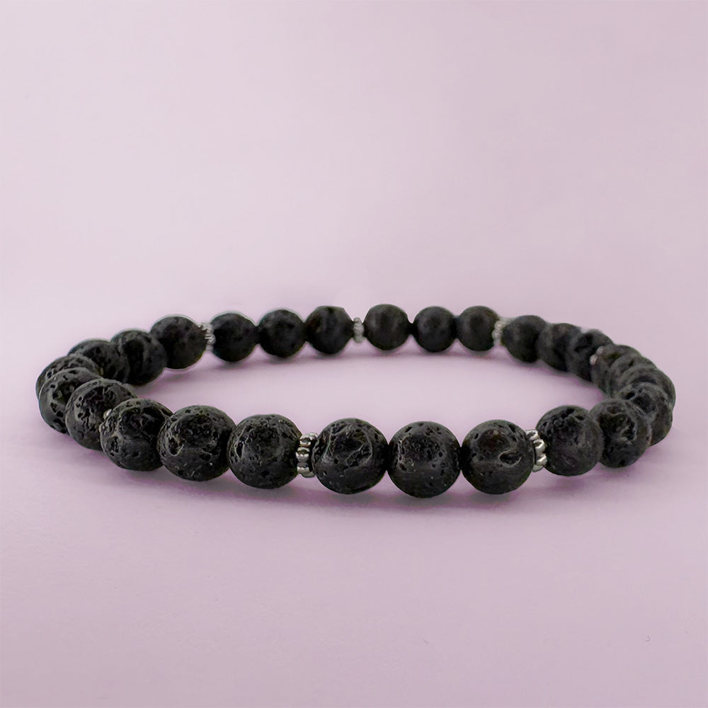 Roots Lava Rock Stretch Bracelet