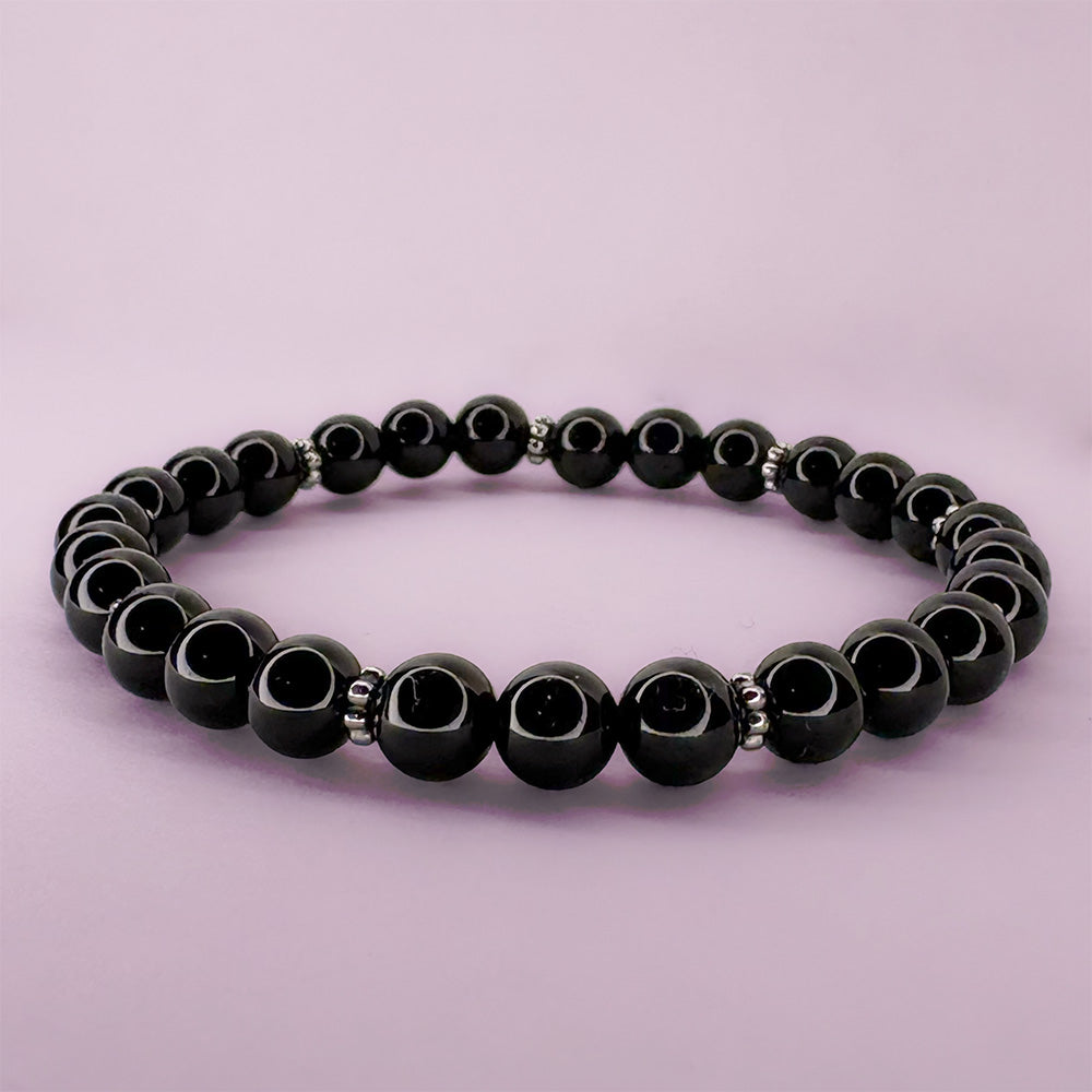 Roots Black Onyx Stretch Bracelet