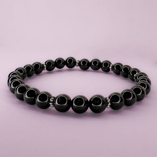Roots Black Onyx Stretch Bracelet